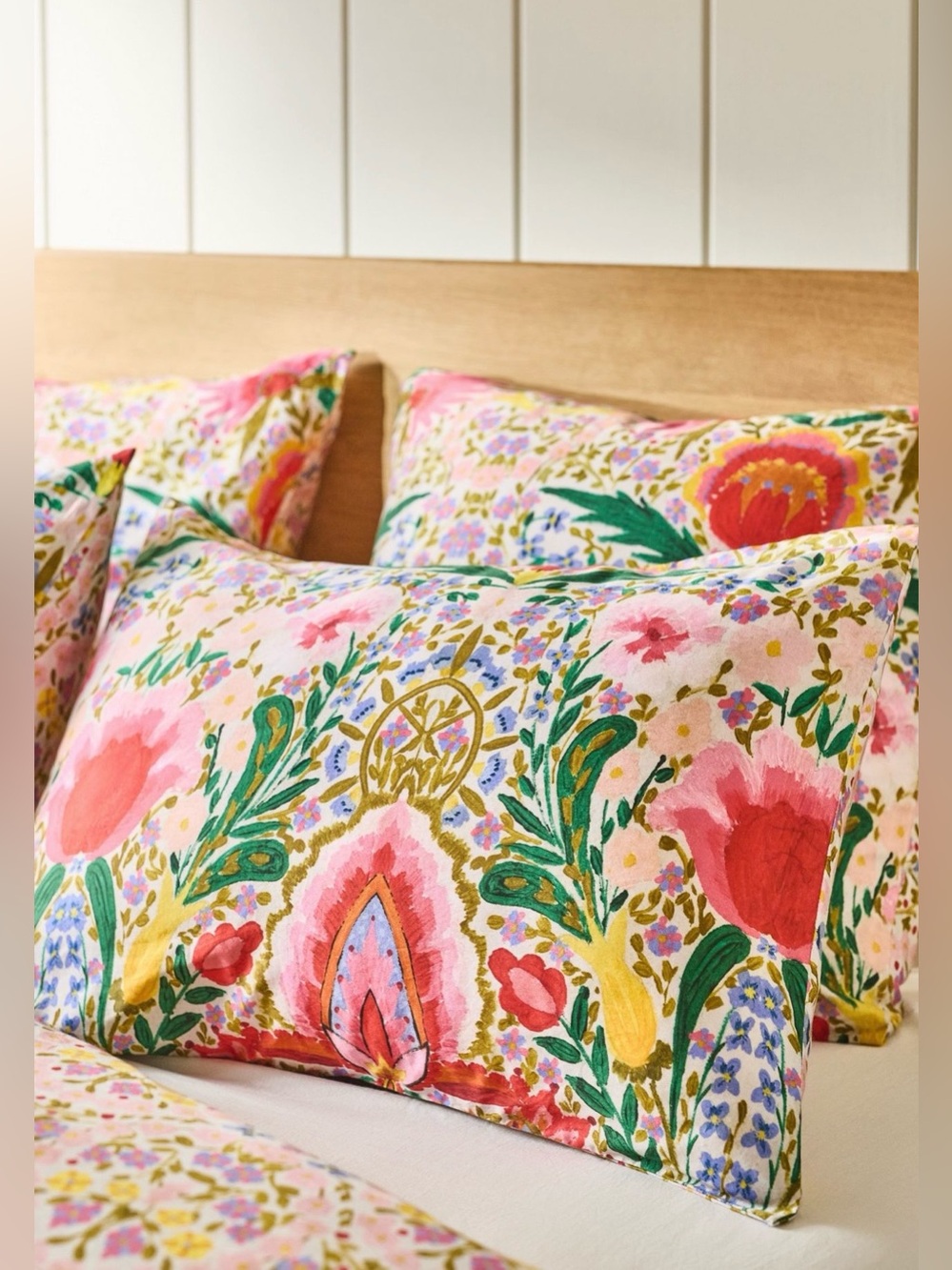 Anthropologie MINDTHEGAP Cotton Sateen Printed Duvet Cover & Shams, Susie Q - Picture 5 of 8